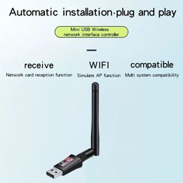 AC23622.05inch Draadloze 2.4/5G Dual-band USB Netwerk Adapter Met Antenne Voor PC Wifi Ontvanger