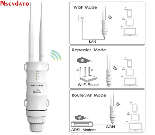 AC600 24G5G double bande haute puissance extérieure résistante aux intempéries 30db sans fil Wifi RouterAP répéteur Extender 1000 mW 15KV antenne extérieure 23113027