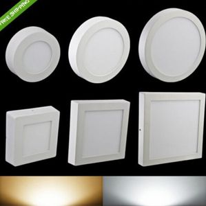 AC85-265V 6w 12w 18w 24w luces de panel led Montado en superficie led downlight Lámpara redonda SMD2835 Bombilla de techo de círculo ultrafino Abajo cocina Baño