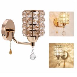 Lámpara de pared de cristal de lujo AC85-265V, candelabro moderno E27 para dormitorio, pasillo, accesorios de iluminación sin bombilla