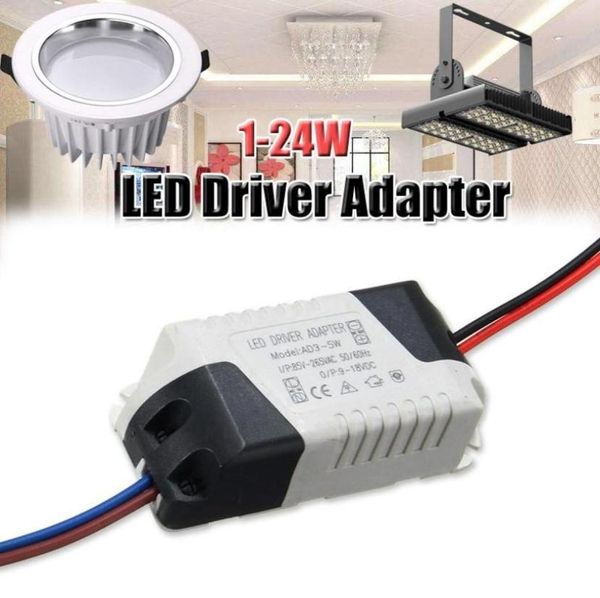 Adaptador de controlador LED AC85265V, fuente de alimentación, lámpara de luz LED, transformador de iluminación 300mA 13W 5W 7W 12W 15W 24W6310927