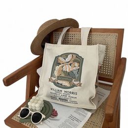 Acanthus Femmes Toile Sac à bandoulière William Morris Imprimer Boutique Fourre-tout Eco Tissu Square Purse Shopper épais Cott Zipper Sac à main H2qC #