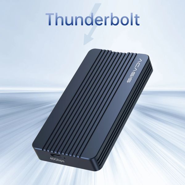 ACASIS Thunderbolt 3 40 Gbps M.2 NVME SSD Boîtier 8 To Étui USB C SSD transparent avec un câble gratuit de 40 Gbit / s pour Mac Windows