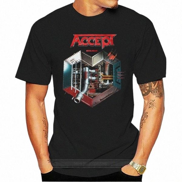 Accepter Metal Heart Udo Heavy Metal Band Runner Wild Rage Nouveau T-shirt noir lg manches hommes T-shirt Tops été manteau d'hiver hauts y7Y8 #