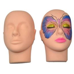 Accessoires 1 pièce NEWMannequin tête plate Silicone pratique Extensions de faux cils modèle de maquillage formation de Massage offre spéciale
