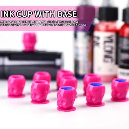 Accessoires 200 stuks Tattoo Plastic Cup Pigment Pop Wegwerp Inktcontainer Cup Hign Kwaliteit Tattoo Inkt Cups Pigment Cups Tattoo Supplies