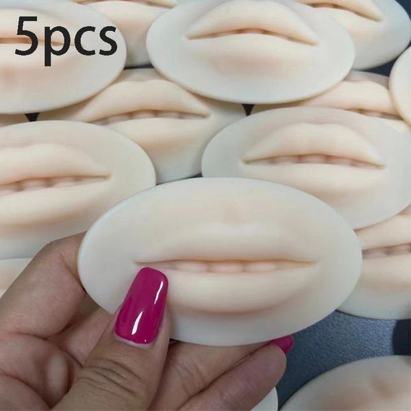 Accessoires 5pcs Premium Softs 3D lèvres pratiquer la peau de silicone pour les maquilleurs permanents