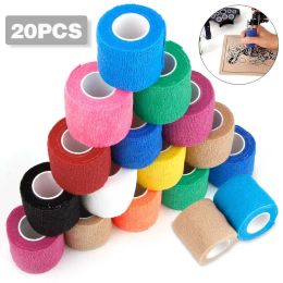 Accessoires 6/10 / 20pcs Bandage jetable tatouage sport wrap tapis auto adhésif bandage élastique tatouage accessoires de maquillage permanent