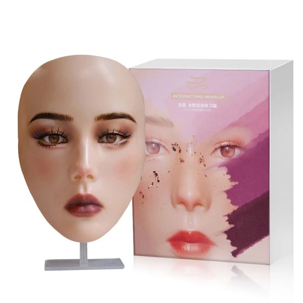 Accessoires Visage Réutilisable Maquillage Pratique Masque Conseil Eye Pad Silicone Bionic Peau Pratique Mannequin Pour Débutant Beauté Tatouage Conseil Outil