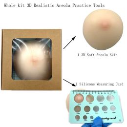 Accessoires Le plus récent kit d'outils de mesure en silicone pour la pratique du tatouage d'aréole 3D pour le maquillage permanent Formation à la micropigmentation de l'aréole et du mamelon