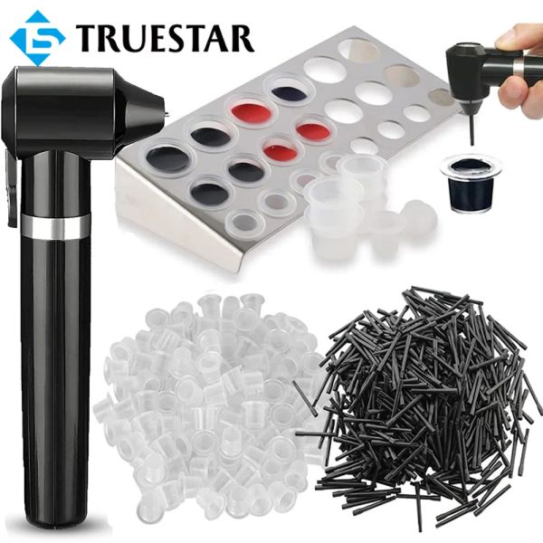 accesorios Kit de máquina mezcladora de tinta para tatuajes Herramienta mezcladora de pigmentos completa 100PCS Varillas para mezclar 100 PCS Taza para tatuajes con soporte Suministro para tatuajes