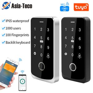 Carte de contrôle d'accès IP67 étanche Bluetooth Tuya App NFC RFID 13.56Mhz IC M1 clavier biométrique empreinte digitale tactile er 221108