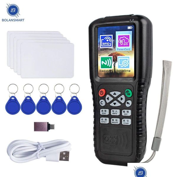 Lecteur de carte de contrôle d'accès 10 fréquences Nfcsmart Writer Rfid Copieur 125Khz 13.56Mhz USB Fob Programmeur Copie Clé cryptée Drop Deliv Dhcul