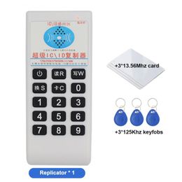 Access Control Card Reader Handheld 125Khz-13.56MHZ Copier Duplicator RFID NFC IC Card Reader Writer Access Control Card Replicator English Version 221117