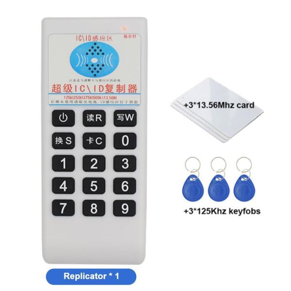 Lector de tarjetas de control de acceso portátil 125Khz-13.56MHZ Copiadora Duplicadora RFID NFC Lector de tarjetas IC Escritor Replicador de tarjetas de control de acceso Versión en inglés 221117