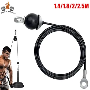 Accessoires 1.4/1.8/2/2,5 m Staaldraad Rope Diy Heavy Duty Multi Gym Cable Fitness Pulley Machine Home Oefening apparatuur