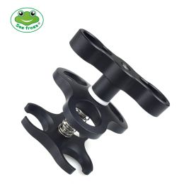 Accessoires 1 inch kogelarm klem 3 -gat camera waterdichte kast bak verbindingen armsysteem combinatie klem duiken zaklamphouder