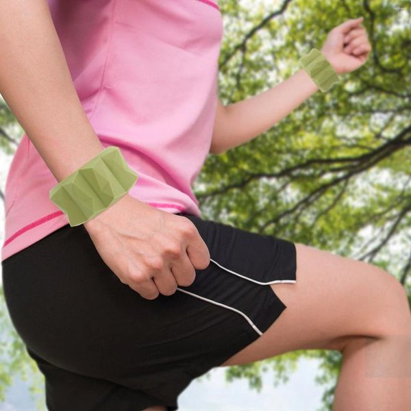 Accesorios 1 par Tobillo Muñeca Pesas Brazo Mano Pierna Para Hombres Caminar Trotar Gimnasia Aeróbicos Verde