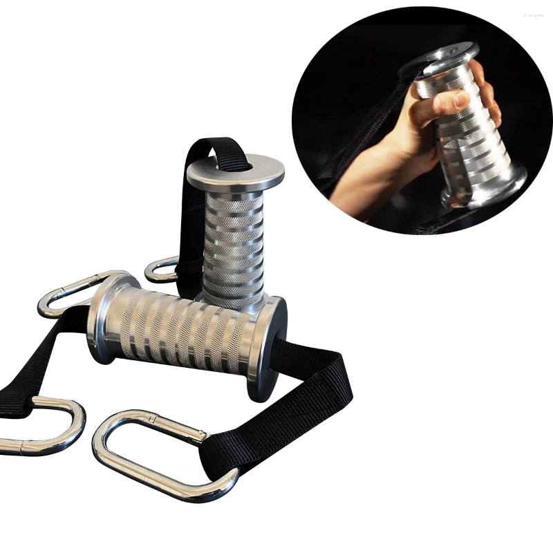 Tillbehör 1 Par Cone Non Slip Aluminium Metal Handtag Biceps Flexion och triceps nedåt tryck Fitnesshandtag D-handgreppsutrustning