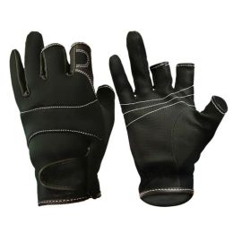 Accessoires 1 paires de pêche d'hiver 3 doigts gants en cuir antidérapant des gants chauds sans doigts pour la pêche à la pêche sport extérieur à vélo