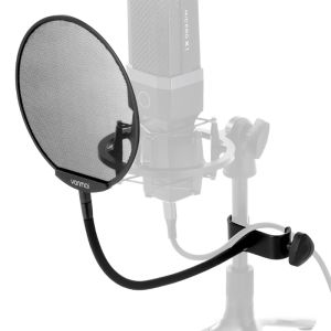 Accessoires 1 Pc Microphone professionnel Filtre anti-pop Nettoyant Audio Pare-vent anti-pop double couche avec col de cygne flexible à 360 ° pour l'enregistrement