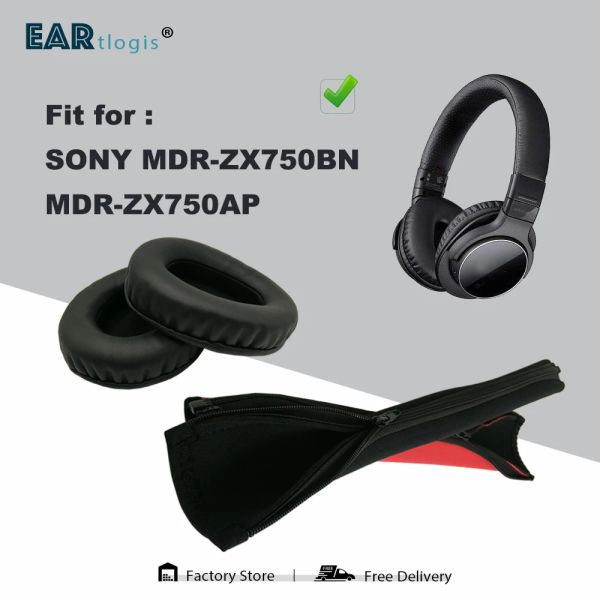 Accessoires 1 jeu de coussinets d'oreille de remplacement, bandeau pour écouteurs SONY MDRZX750BN MDRZX750AP, housse de coussin, manchon pare-chocs