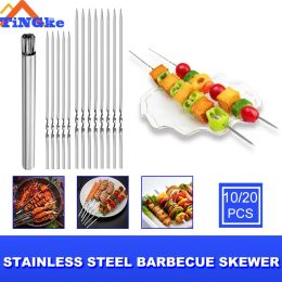 Accessoires 10 / 20pcs Barbecue en acier inoxydable Barbecue Barbecue Réutilisable BBQ BOWER