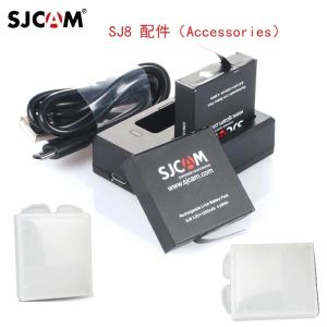 Accesorios 100% Originales SJCAM SJ8 Serie 1200mAh Batería Cargador Dual Cargador/Case para SJ8 Pro/SJ8 Plus/SJ8 Accesorios de cámara Air Actioin