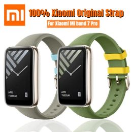 Accessoires 100% Original Xiaomi Mi Band 7 Pro Strap Miband Silion Texture en cuir Xiomi Miband 7pro Bracelet de remplacement de bracelet