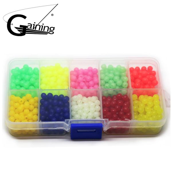 Accesorios 1000 piezas/set Luros de pesca de carpas Cuentas de pesca de 5 mm Plases Floting Beads Accesorios de pesca de carpa luminosa