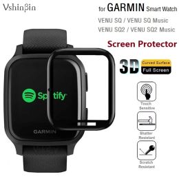 Accessoires 100pcs 3D Edge Soft Screen Protector pour Garmin Venu SQ Couverture complète Smart Watch Film de protection pour Venu SQ 2