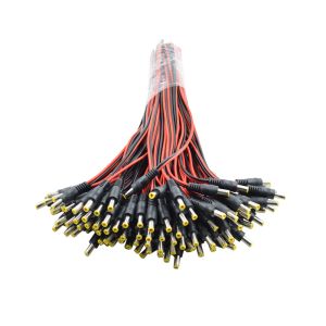 Accesorios 100pcs 5.5*2.1 mm Enchufe masculino de 12V Cable de alimentación de alimentación de 12V Cable de alimentación para cámara CCTV