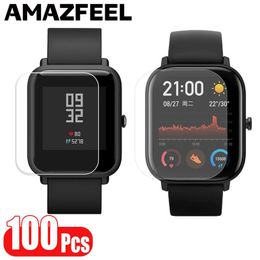 Accessories 100 pièces/paquet pour Huami amazfit Bip Film de protection d'écran pour Amazfit GTS 2 GTR 47mm Bip s Lite Stratos accessoire de protection d'écran