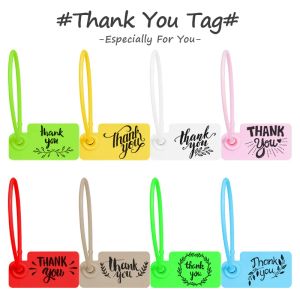 Accessoires 100pcs Tags de remerciement Dispostables personnalisés personnalisés de sécurité en plastique Custom Gift Gift Label Tag pour les faveurs de mariage en stock