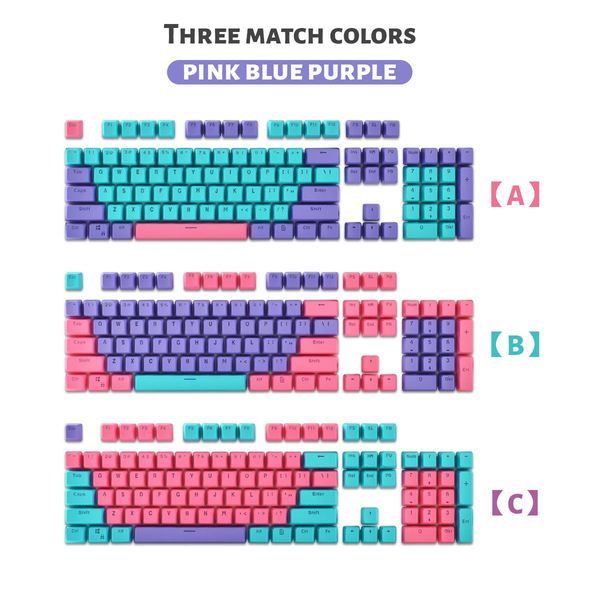 Accessoires 104pcs PBT KEYCAPAPS Backlit Double Shot Keycap Double Couleur pour 61/87/104 Playout Gaming Mechanical Keyboard Gameplayer