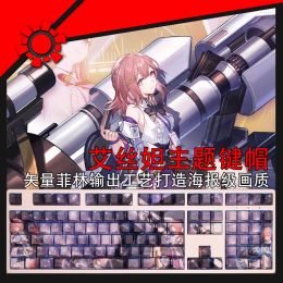 Accessoires 108 Clés / Set Honkai Star Rail Asta Keycap PBT Backlit Keycaps Cartoon Anime Gaming Key Caps pour ANSI 61 87 104 108 Claviers