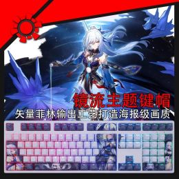 Accessoires 108 Clés / Set Honkai Star Rail Jingliu Keycap PBT KEYCAPS CARTOONS ANIME GAMING CLACES CLACES POUR ANSI 61 87 104 108 Claviers