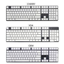 Accessoires 108 PBT Blanch Keycaps Cherry OEM XDA Profil Gamer No Letter White Keycap pour Cherry MX commutateurs Clavier mécanique