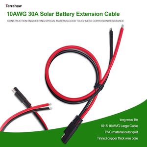 Accesorios Cable de extensión de almacenamiento de energía solar 10AWG Enchufe de reparación Sae Cable rojo y negro de 50 cm Conexión de batería de automóvil para vehículos de ingeniería de barcos