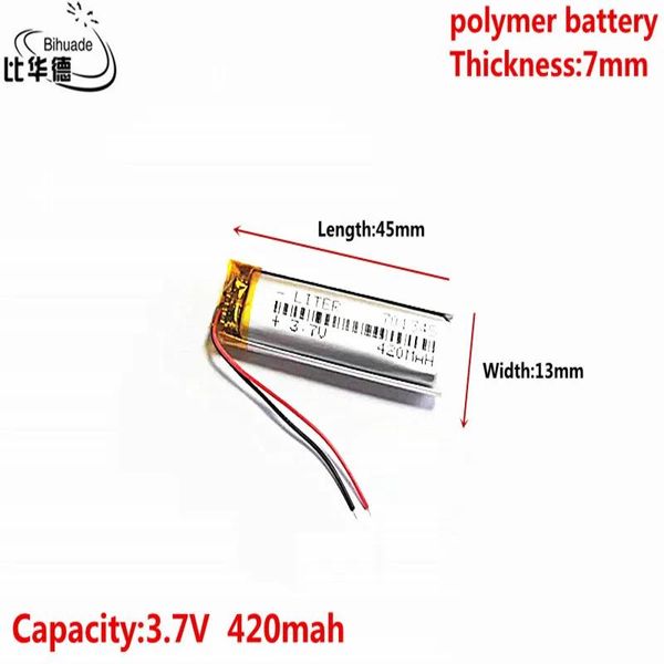 Accesorios 10 Uds 3,7 V 420MAH 701345 batería recargable LiPo de polímero de litio para Mp3 auriculares PAD DVD cámara bluetooth