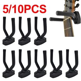 Accesorios 10pcs Gannicero de pared de guitarra para guitarras de guitarra acústica muestra fácil de instalar con tornillos accesorios de guitarra de instrumentos de bajo