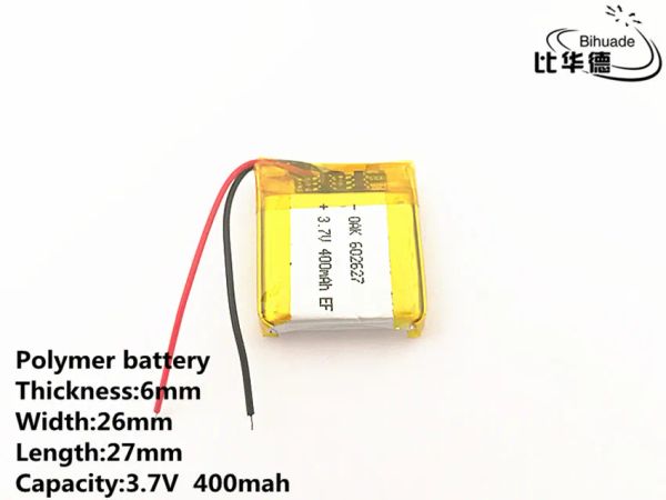 Accessoires 10pcs / lot 3.7V 400mAh 602627 602626 PLIB Polymer Lithium Ion / Liion Battery pour Smart Watch