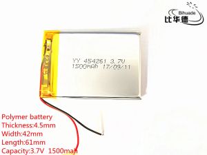 Accessoires livraison gratuite 10pcs / lot 3,7 V Batterie en polymère thium 454261 mp3 MP5 GPS Bluetooth petite stéréo 1500 MAH