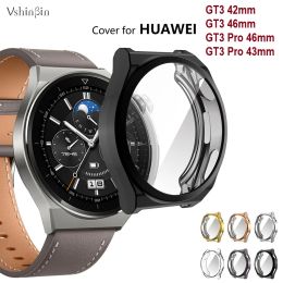 Accessoires 10pcs Smart Watch Cover Protective pour Huawei Watch GT3 Pro 43mm GT3 46mm 42mm Soft TPU TPU FORTH SCREAUX CASE