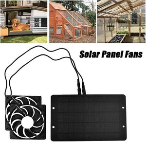 Accessoires 10W 12V Solar Uitlaatventilator Air Extractor Mini Ventilator Solar Panel Powered Fan for Dog Chicken House Greenhouse RV