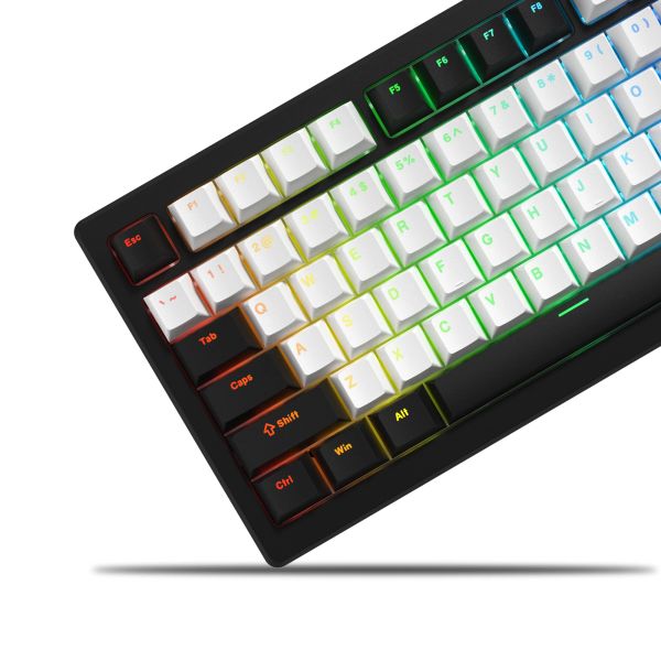 Accessoires 124 touches Blanc Blanc Black Profil de cerise Backlit PBT KEYCAPS RVB Key Caps pour Cherry Gateron MX commutateurs Gamer Gamer Keyboard