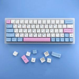 Accesorios 127 Teclas/Establecer Cubierta de leche Capas de teclas PBT Tapas de llave de sublimación XDA Capas de teclado de perfil XDA con 1.75U 2U Cambio para teclado personalizado