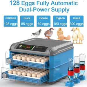 Accessoires 128 oeufs tiroir incubateur automatique pour couveuse d'oeufs oiseau poussin accessoires de poulet incubateur intelligent 220V/110V équipement agricole