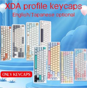 Accessoires 128 touches Keycaps PBT XDA Profil ISO Layout espagnol russe japonais coréen coréen Caps clés pour Cherry MX Clavier mécanique 1set