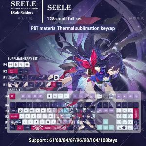 Accessoires 128 touches / Keycaps Set Seele Vollerei Honkai Star Rail PBT Keycaps Cherry pour MX Switch Keycap DIY MECANICAL Keyboard Game Gift